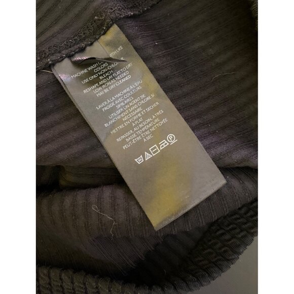 Maeve By Anthropologie Textured Black Stretch Top Small Shirt Sexy Retro Classic - Picture 6 of 6